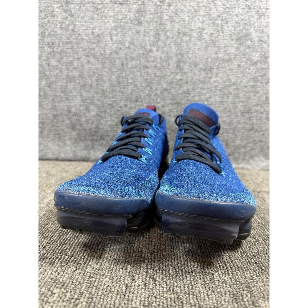 Nike Air VaporMax Flyknit 2 Shoes Mens 8 Blue Maroon Sneakers 942842-401 - Picture 10 of 14